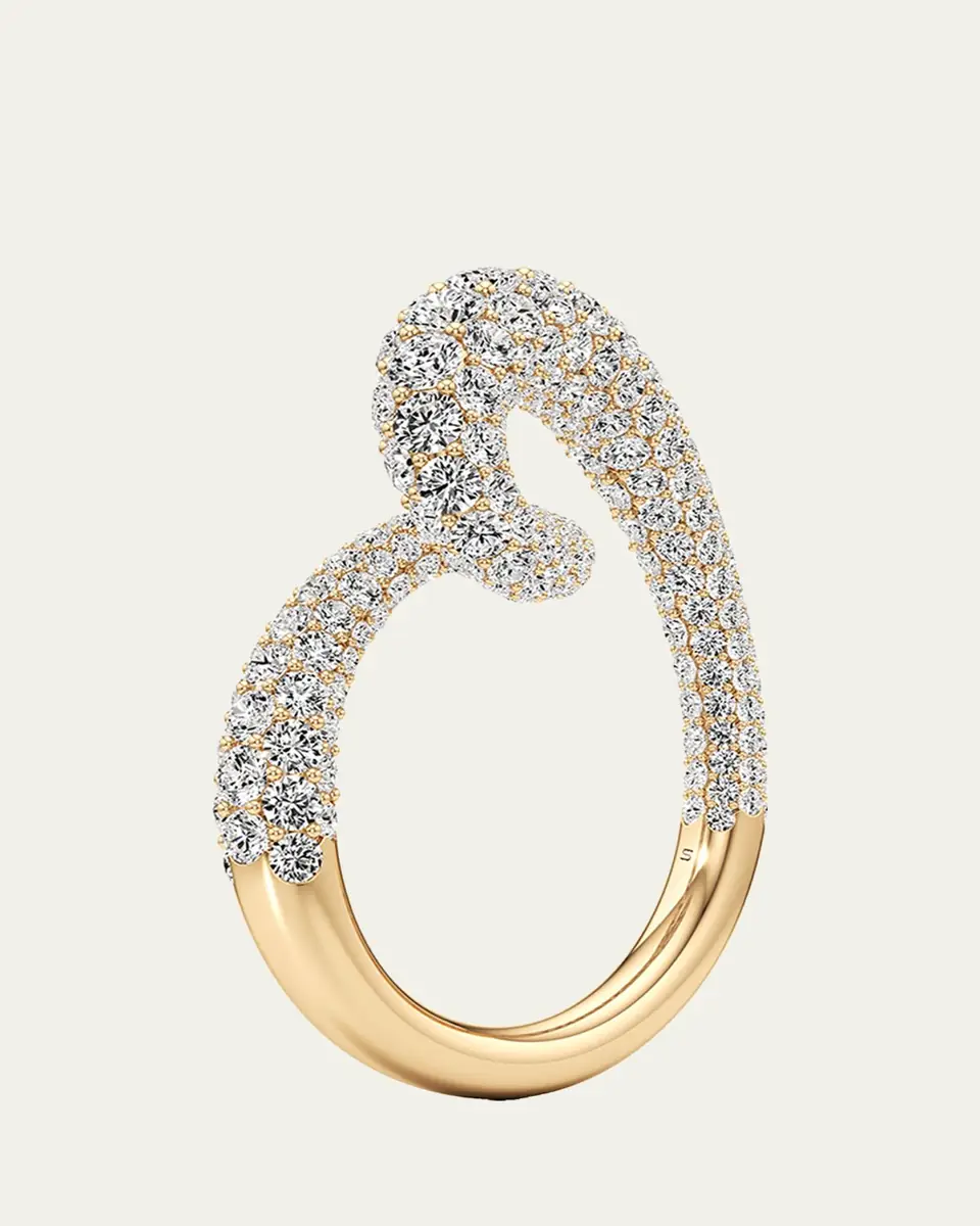 Unsaid Whirlwind Half Lab-Grown Diamond Pave Ring in 18K Yellow Gold | Thumbnail 2 Unsaid Whirlwind Half Lab-Grown Diamond Pave Ring in 18K Yellow Gold | Thumbnail 2
