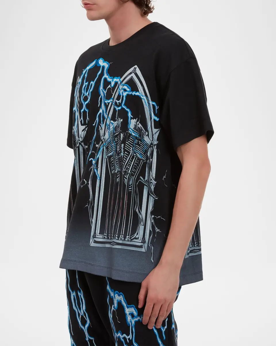 Who Decides War Men's Engine Jersey Graphic T-Shirt with Embroidery | Thumbnail 4 Who Decides War Men's Engine Jersey Graphic T-Shirt with Embroidery | Thumbnail 4