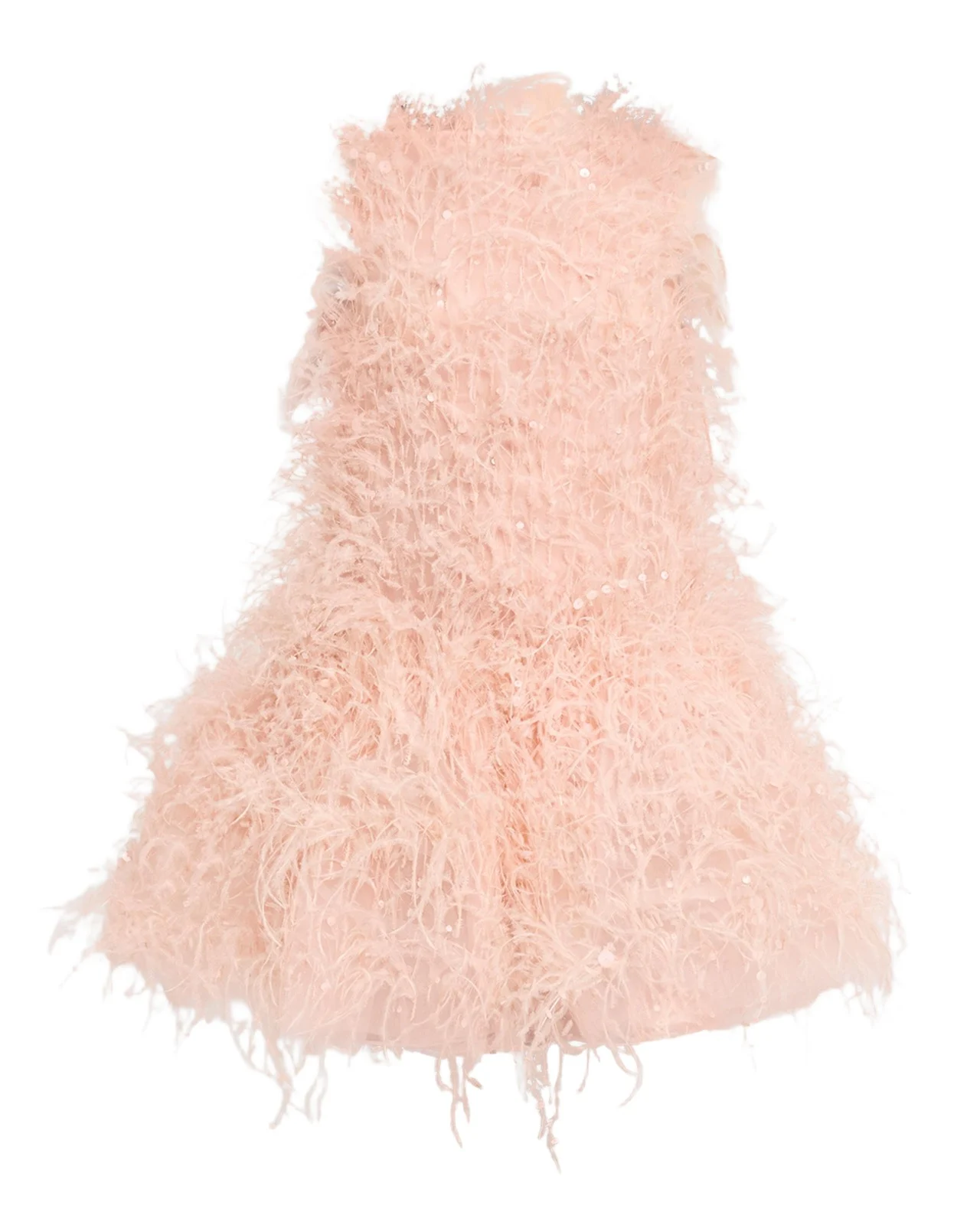 Feather Sequined Sleeveless Bubble Mini Dress Feather Sequined Sleeveless Bubble Mini Dress
