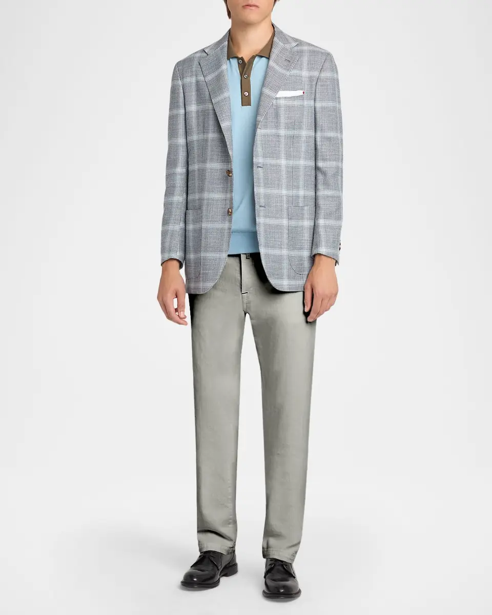 Kiton Men's Corrabo Stretch Cotton Straight Leg Five-Pocket Pants | Thumbnail 2 Kiton Men's Corrabo Stretch Cotton Straight Leg Five-Pocket Pants | Thumbnail 2