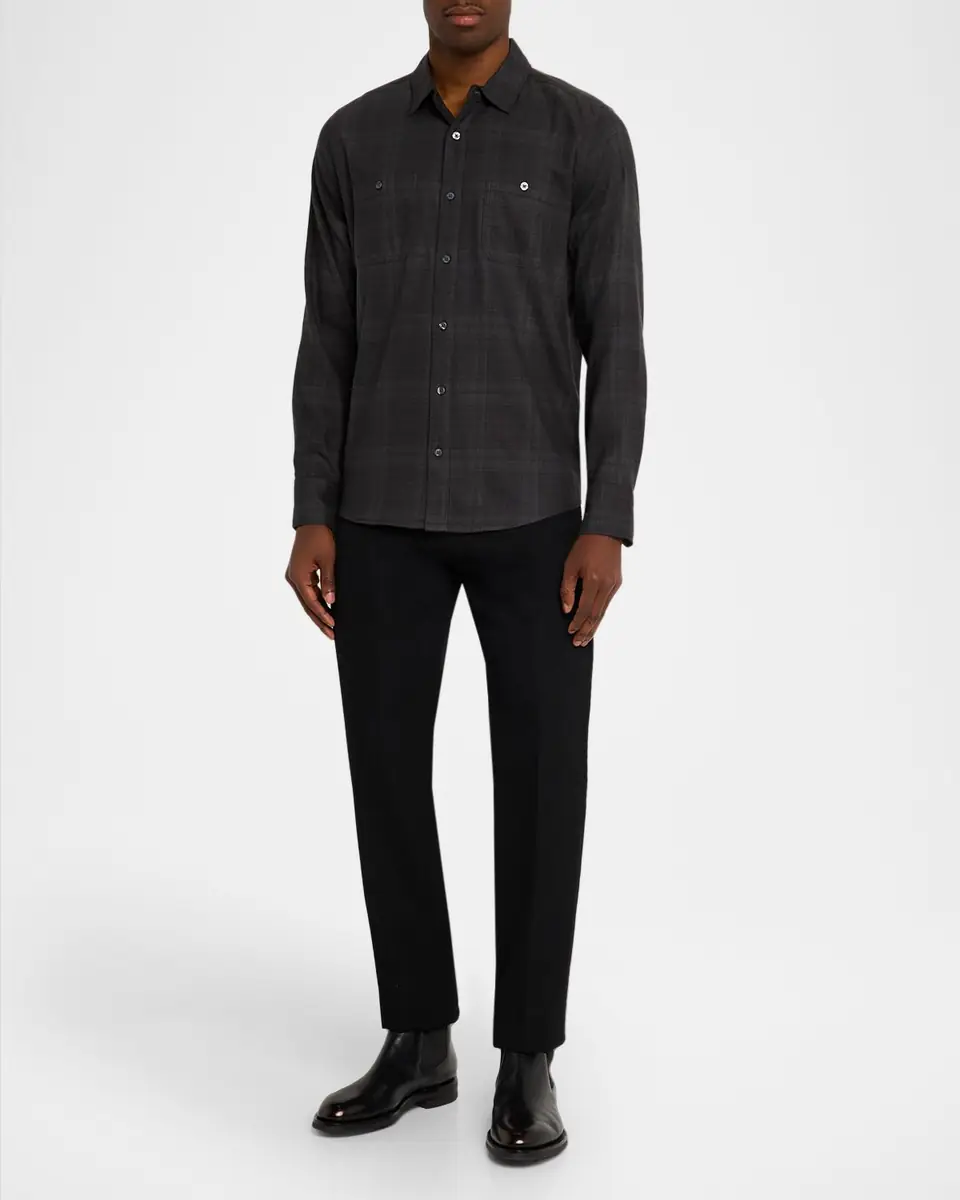 PAIGE Men's Everett Plaid Button-Down Shirt | Thumbnail 2 PAIGE Men's Everett Plaid Button-Down Shirt | Thumbnail 2