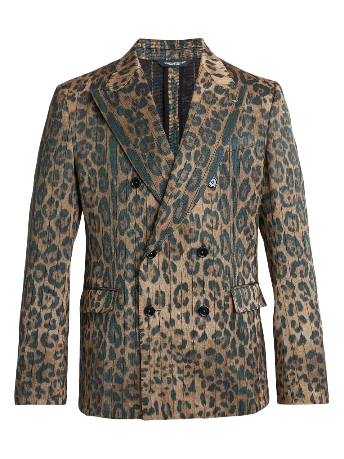 Dolce & Gabbana Men's Cheetah-Print Double-Breasted Blazer