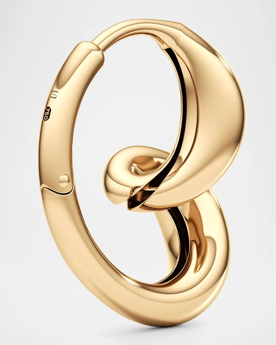 Unsaid Whirlwind Hoop Earrings in 18K Yellow Gold | Thumbnail 5