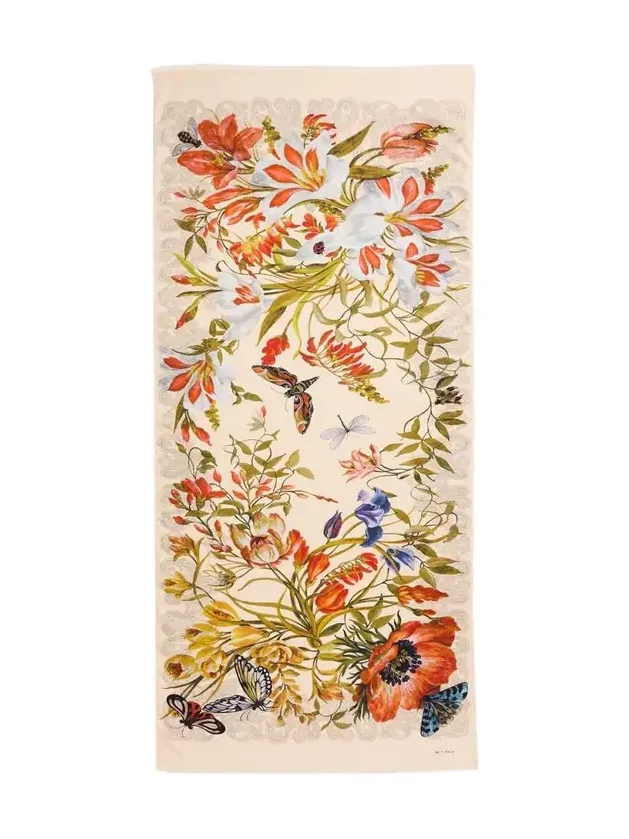 Bohemian Print Cotton & Silk Scarf
