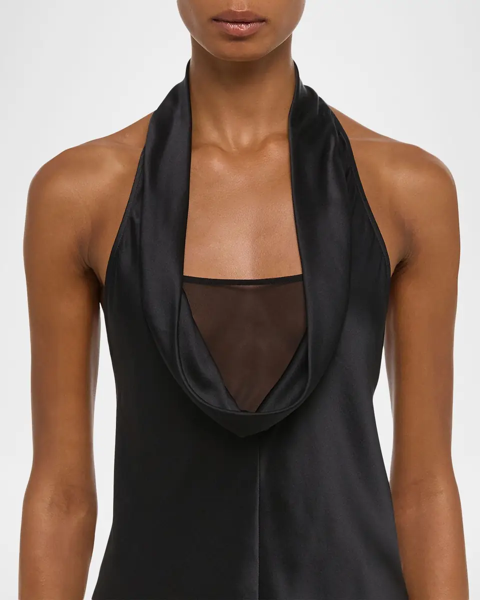 Helmut Lang Silk U-Neck Top | Thumbnail 5 Helmut Lang Silk U-Neck Top | Thumbnail 5