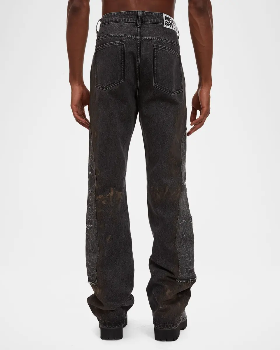 WHO DECIDES WAR Men's Mechanic Denim Slim-Straight Leg Jeans | Thumbnail 3