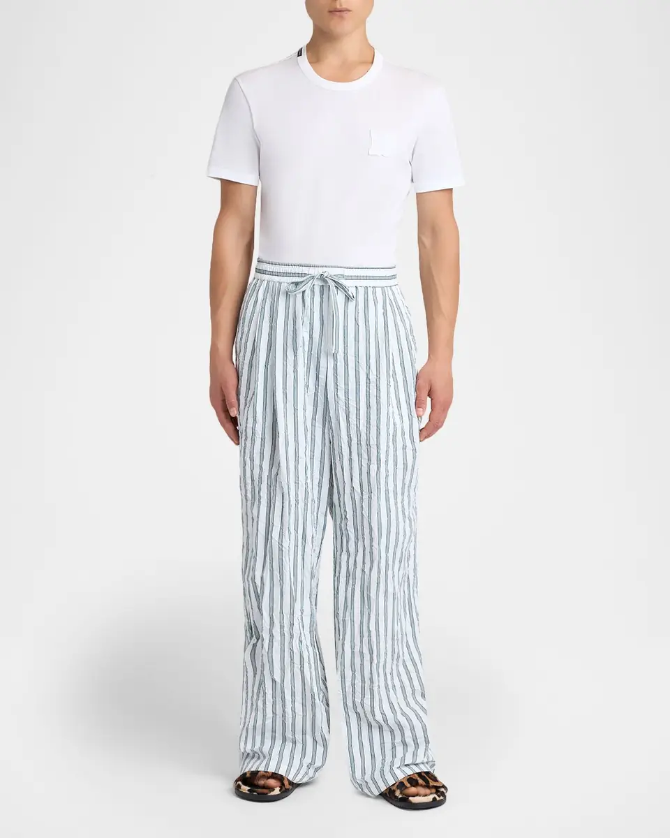 Dolce & Gabbana Men's Multi-Stripe Drawstring Lounge Pants | Thumbnail 2 Dolce & Gabbana Men's Multi-Stripe Drawstring Lounge Pants | Thumbnail 2