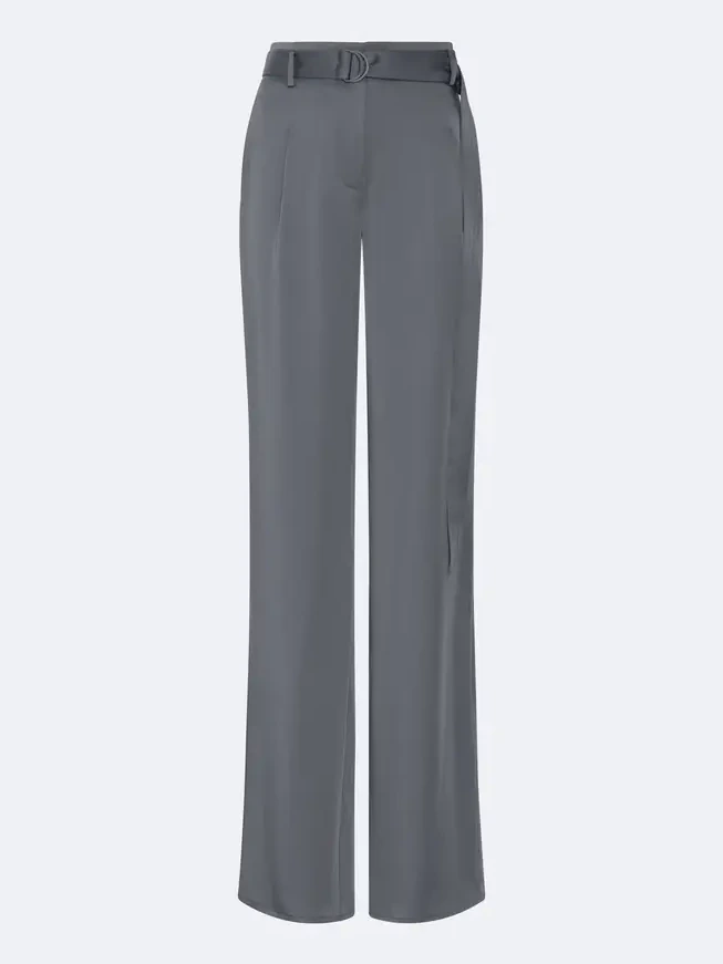 Lapointe Lightweight Satin Belted Pant