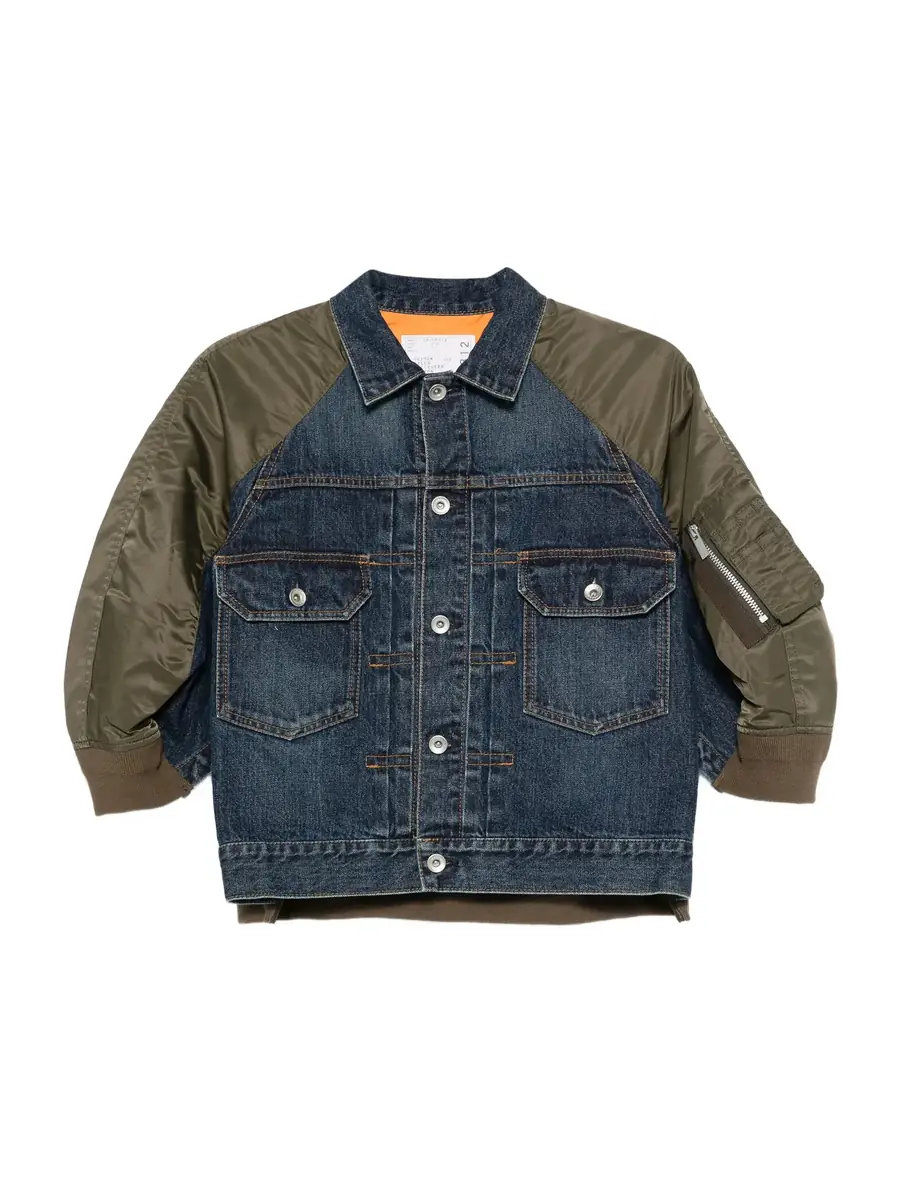 Sacai Denim x Nylon Twill Jacket | Image 1 Sacai Denim x Nylon Twill Jacket | Image 1