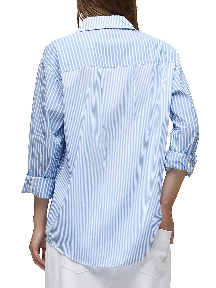 Hudson Jeans Women's Oversized Striped Button-Front Shirt | Thumbnail 6 Hudson Jeans Women's Oversized Striped Button-Front Shirt | Thumbnail 6