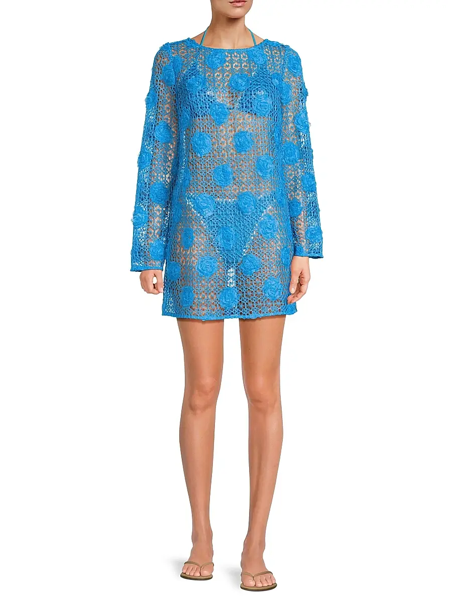 Milly Women's 3D Crochet Cover-Up | Thumbnail 2 Milly Women's 3D Crochet Cover-Up | Thumbnail 2