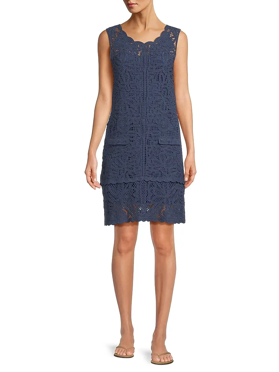 Milly Women's Crochet Cotton Cover-Up Minidress | Thumbnail 2 Milly Women's Crochet Cotton Cover-Up Minidress | Thumbnail 2