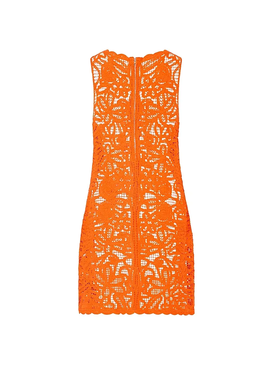 Milly Women's Crochet Cotton Cover-Up Minidress | Thumbnail 3 Milly Women's Crochet Cotton Cover-Up Minidress | Thumbnail 3