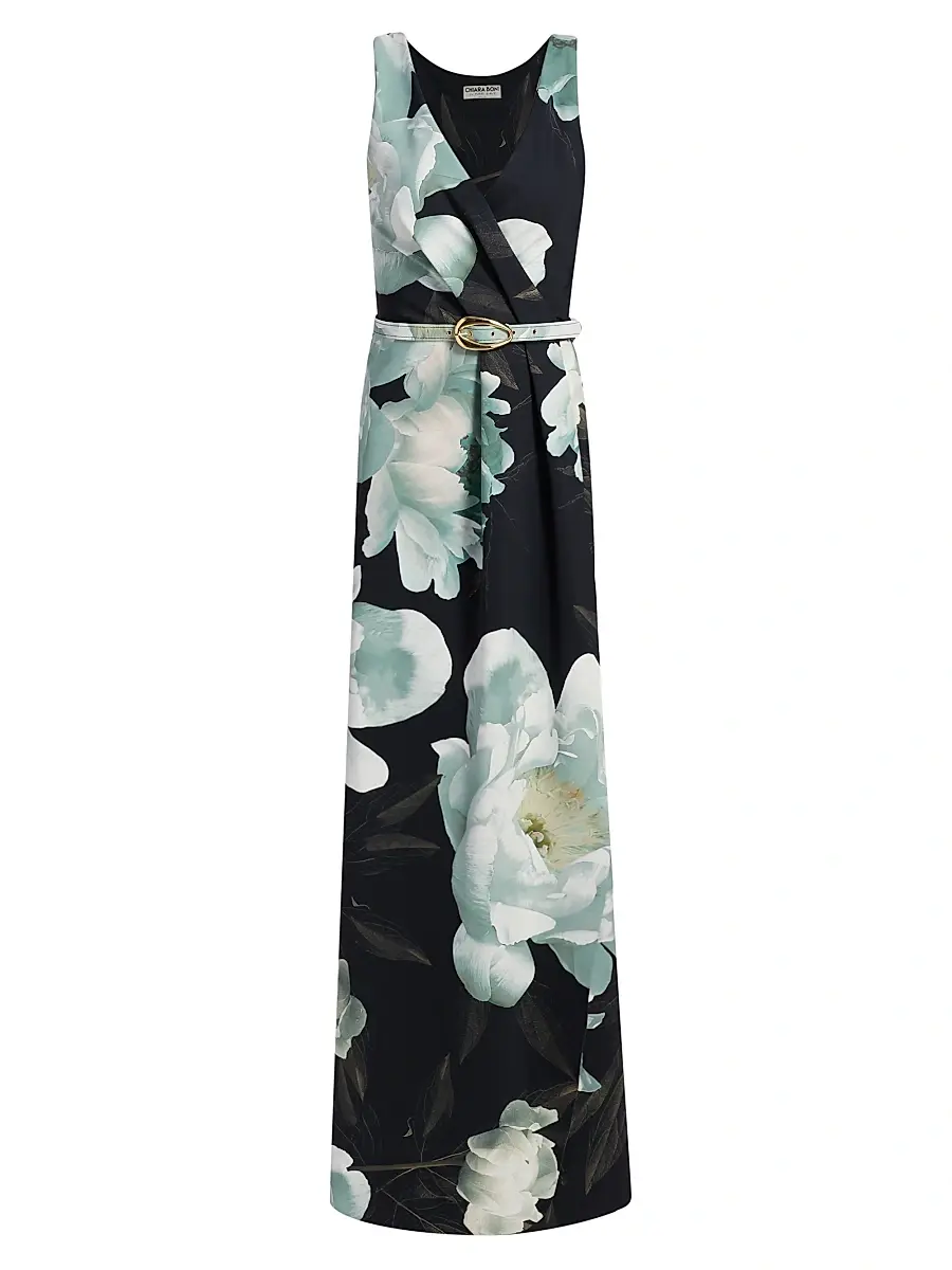 Chiara Boni La Petite Robe Women's Heiha Floral Belted A-Line Gown - Cher White | Image 1 Chiara Boni La Petite Robe Women's Heiha Floral Belted A-Line Gown - Cher White | Image 1