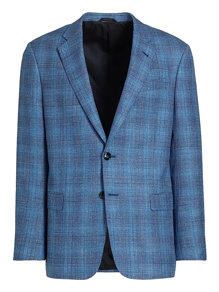 Men's Micro Check Wool-Silk-Linen Sport Coat Men's Micro Check Wool-Silk-Linen Sport Coat