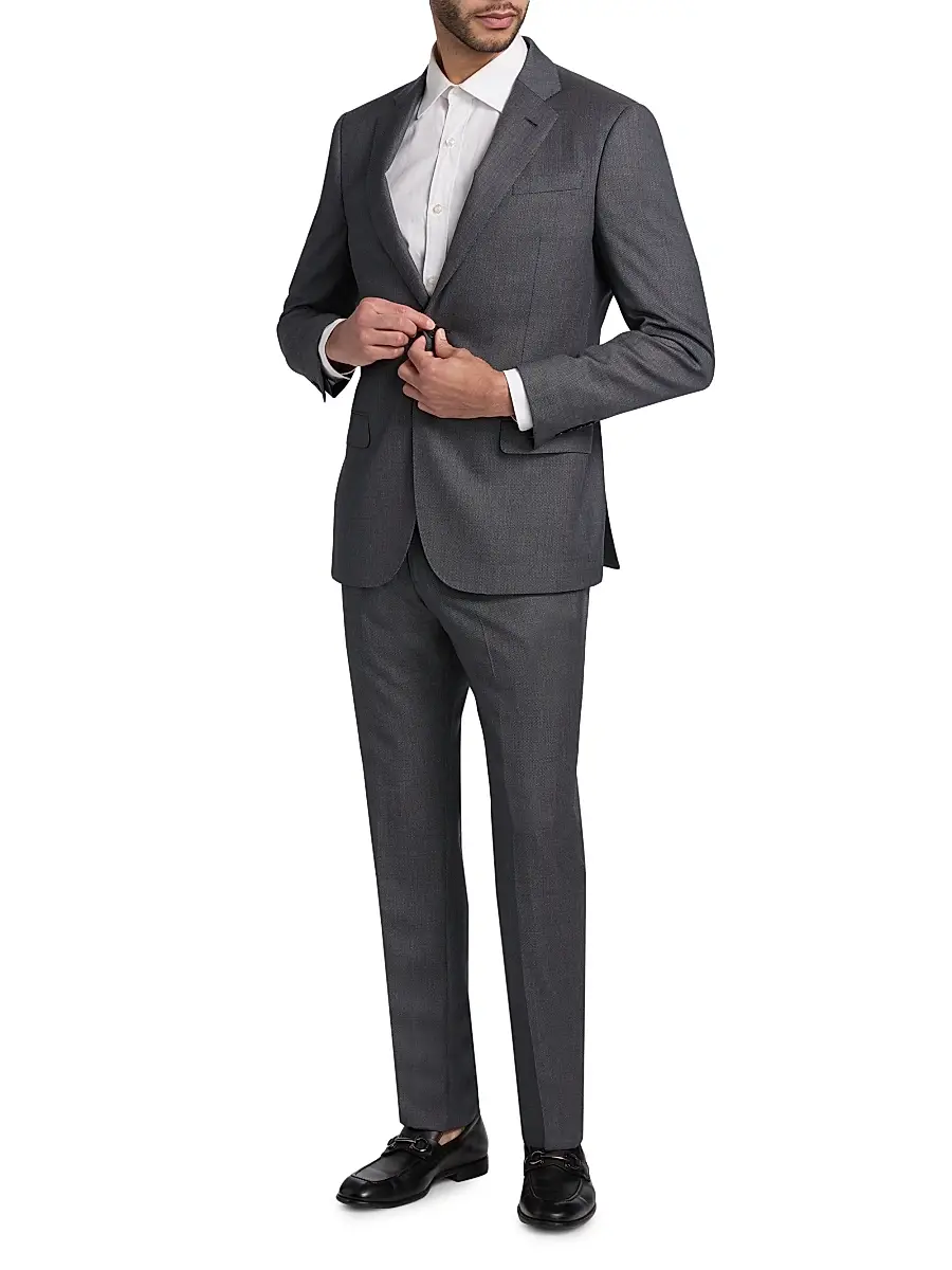 Emporio Armani Men's Virgin Wool Suit | Thumbnail 2 Emporio Armani Men's Virgin Wool Suit | Thumbnail 2