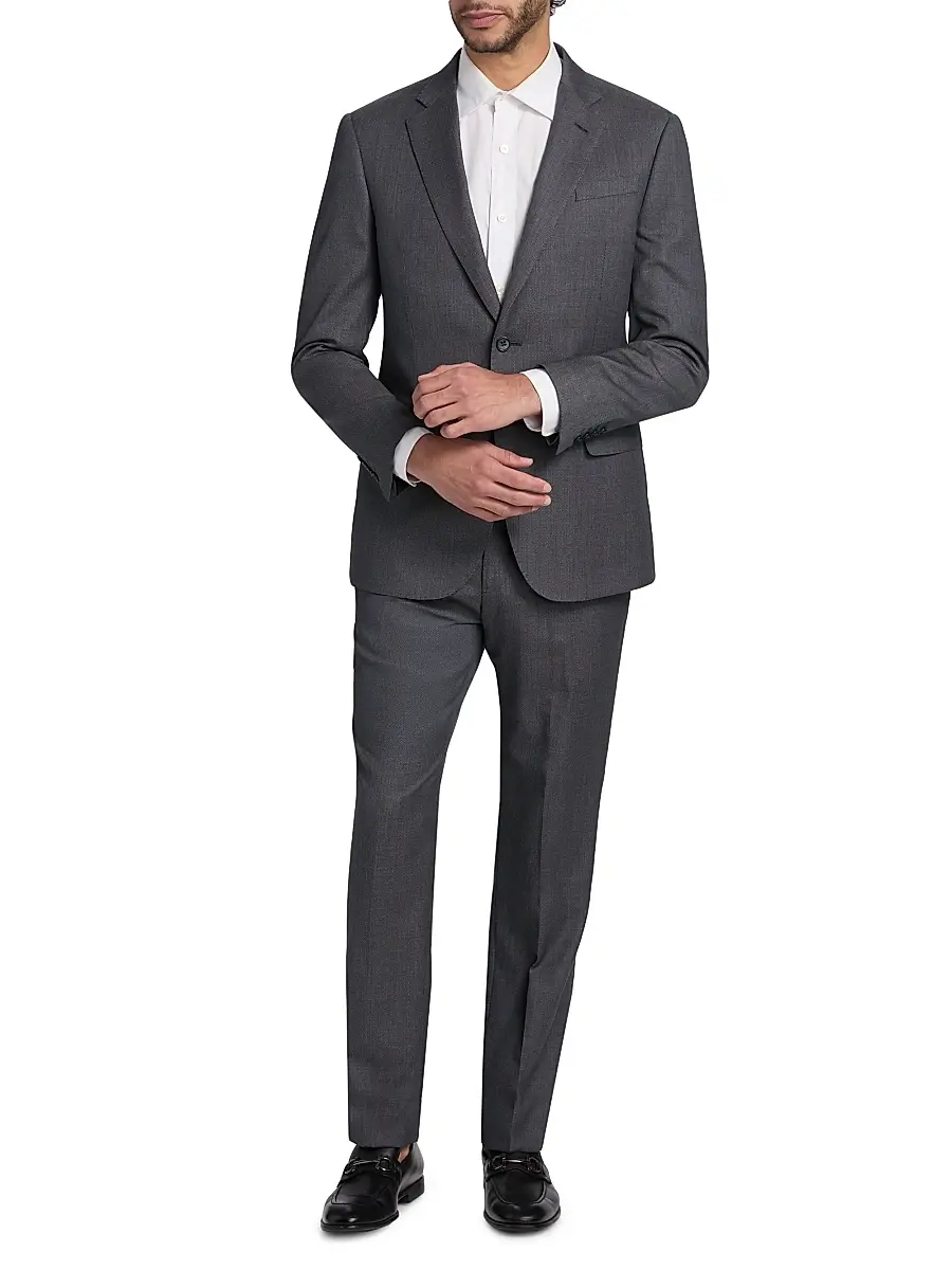 Emporio Armani Men's Virgin Wool Suit | Thumbnail 3 Emporio Armani Men's Virgin Wool Suit | Thumbnail 3