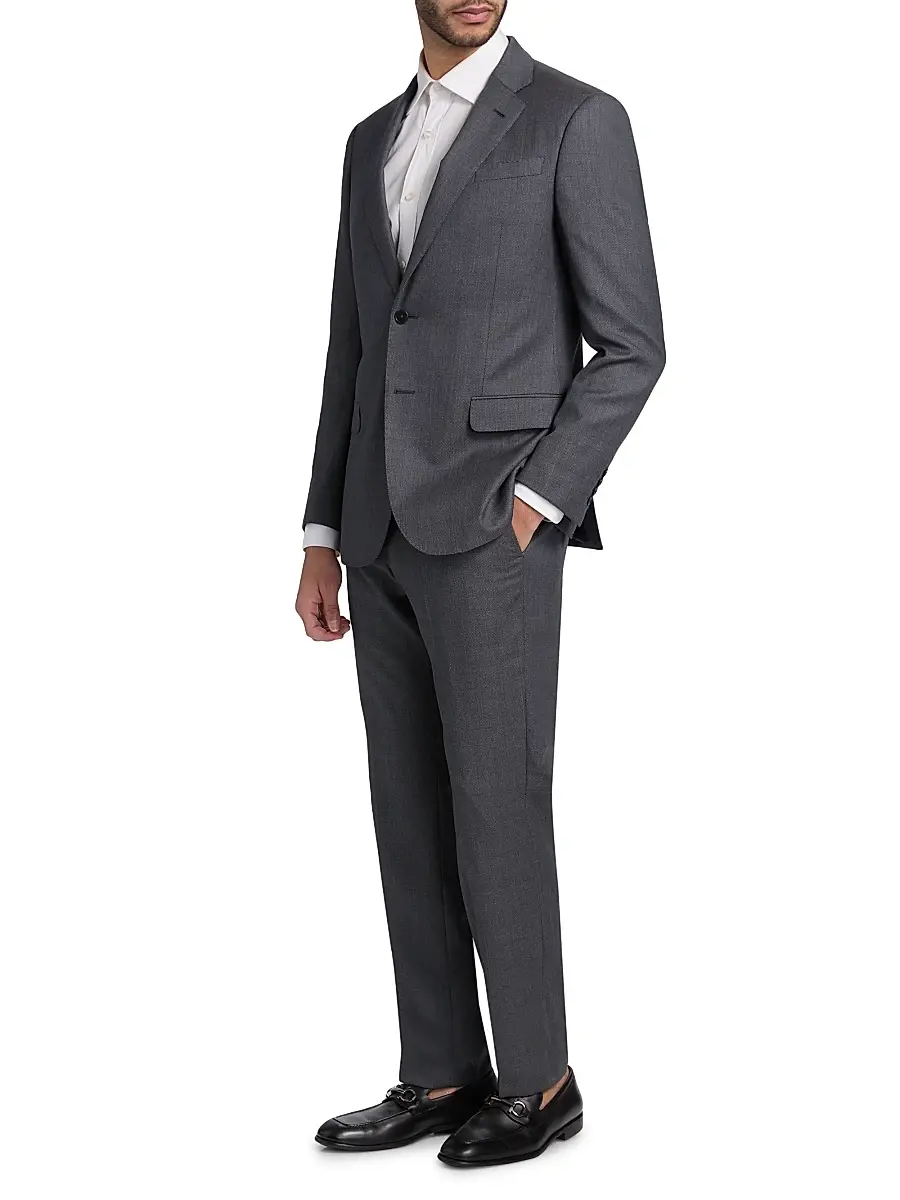Emporio Armani Men's Virgin Wool Suit | Thumbnail 4 Emporio Armani Men's Virgin Wool Suit | Thumbnail 4