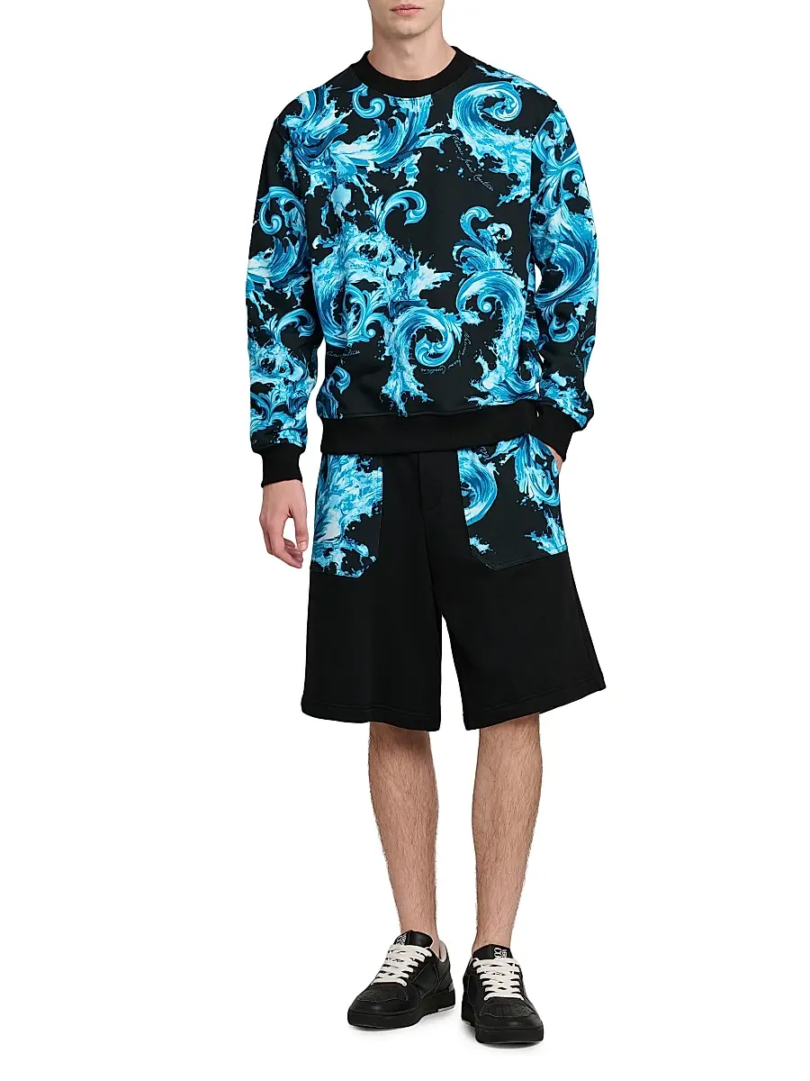 Versace Jeans Couture Men's Cotton Gym Shorts | Thumbnail 2 Versace Jeans Couture Men's Cotton Gym Shorts | Thumbnail 2