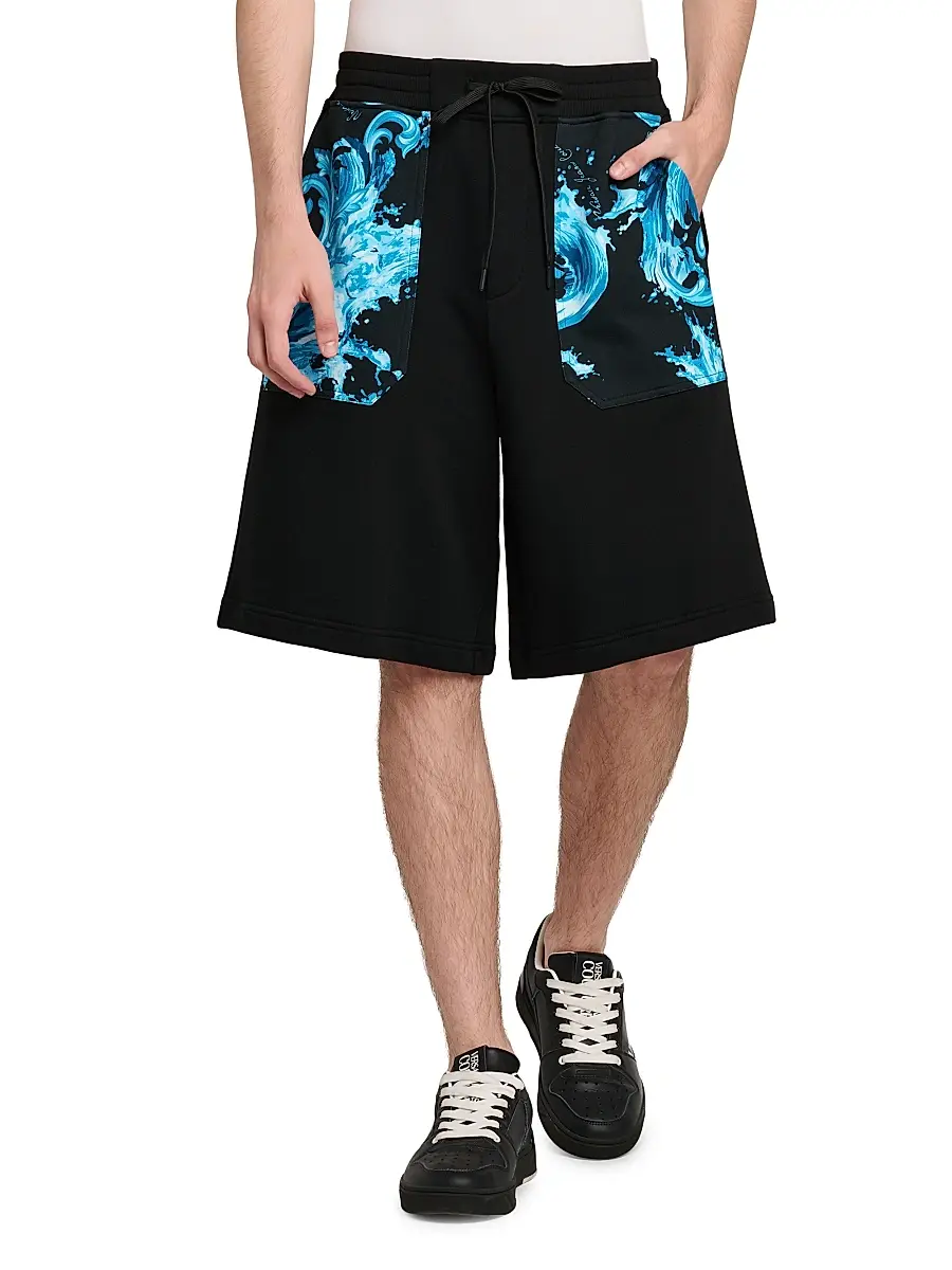 Versace Jeans Couture Men's Cotton Gym Shorts | Thumbnail 3 Versace Jeans Couture Men's Cotton Gym Shorts | Thumbnail 3