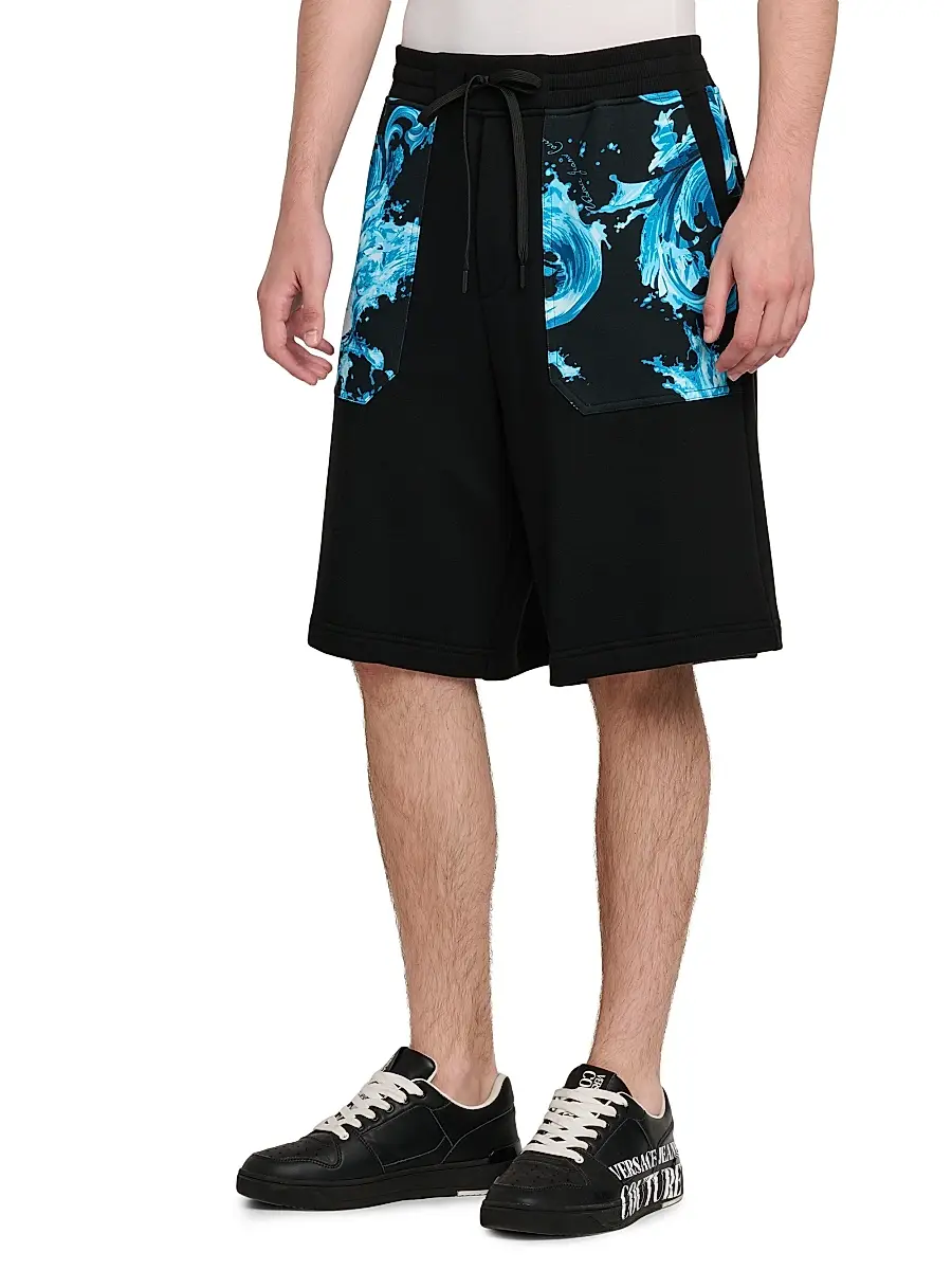 Versace Jeans Couture Men's Cotton Gym Shorts | Thumbnail 4 Versace Jeans Couture Men's Cotton Gym Shorts | Thumbnail 4