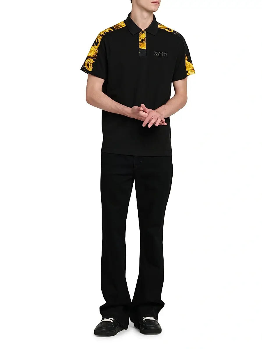 Versace Jeans Couture Men's Cotton Polo Shirt | Thumbnail 2 Versace Jeans Couture Men's Cotton Polo Shirt | Thumbnail 2