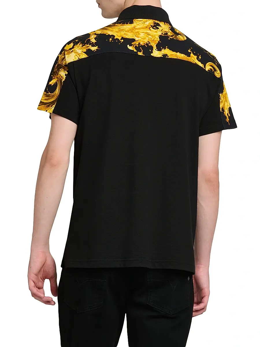 Versace Jeans Couture Men's Cotton Polo Shirt | Thumbnail 5 Versace Jeans Couture Men's Cotton Polo Shirt | Thumbnail 5