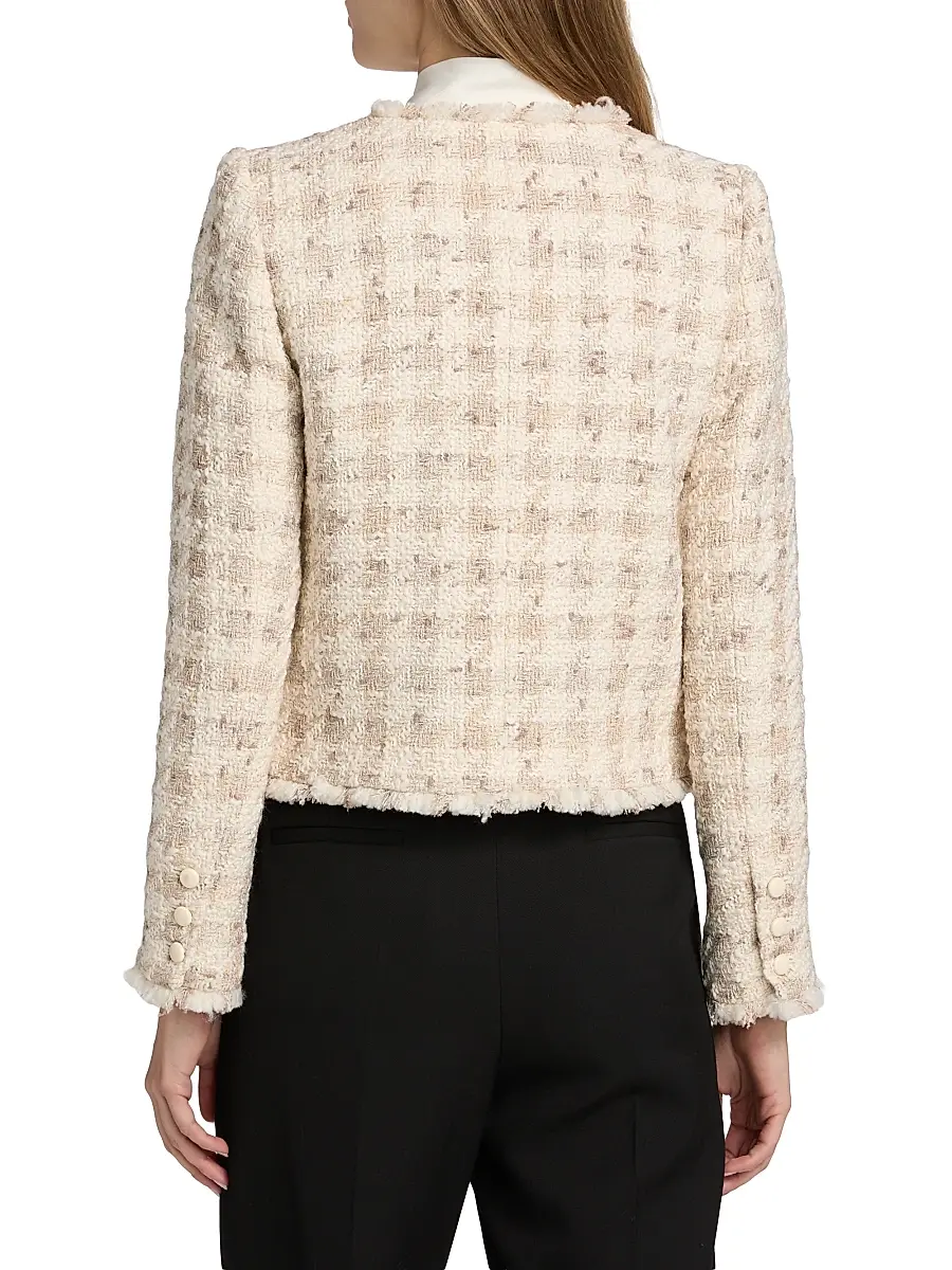 L'Agence Women's Zell Houndstooth Wool-Blend Tweed Jacket | Thumbnail 5 L'Agence Women's Zell Houndstooth Wool-Blend Tweed Jacket | Thumbnail 5