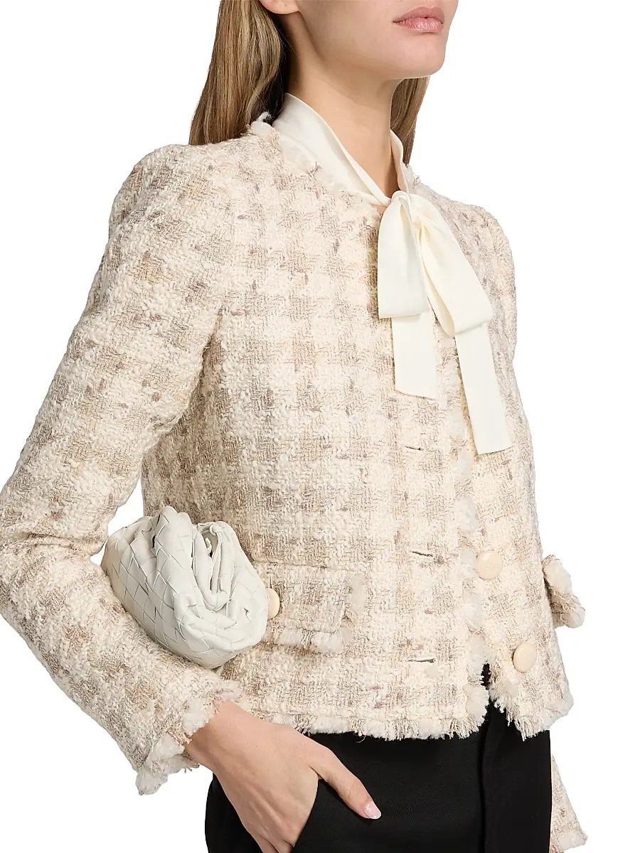 L'Agence Women's Zell Houndstooth Wool-Blend Tweed Jacket | Thumbnail 6 L'Agence Women's Zell Houndstooth Wool-Blend Tweed Jacket | Thumbnail 6