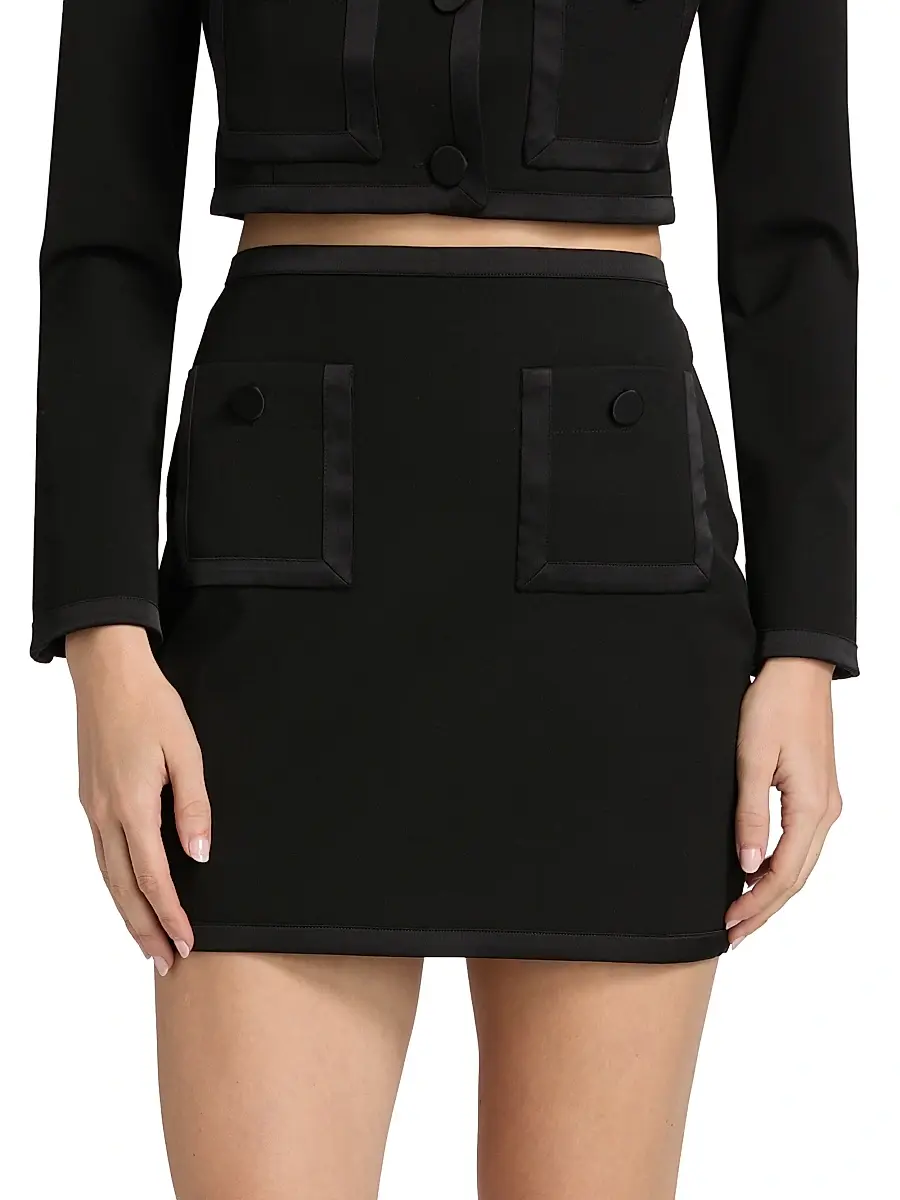 L'Agence Women's Cassiopeia Pocket-Detail Miniskirt | Thumbnail 3 L'Agence Women's Cassiopeia Pocket-Detail Miniskirt | Thumbnail 3