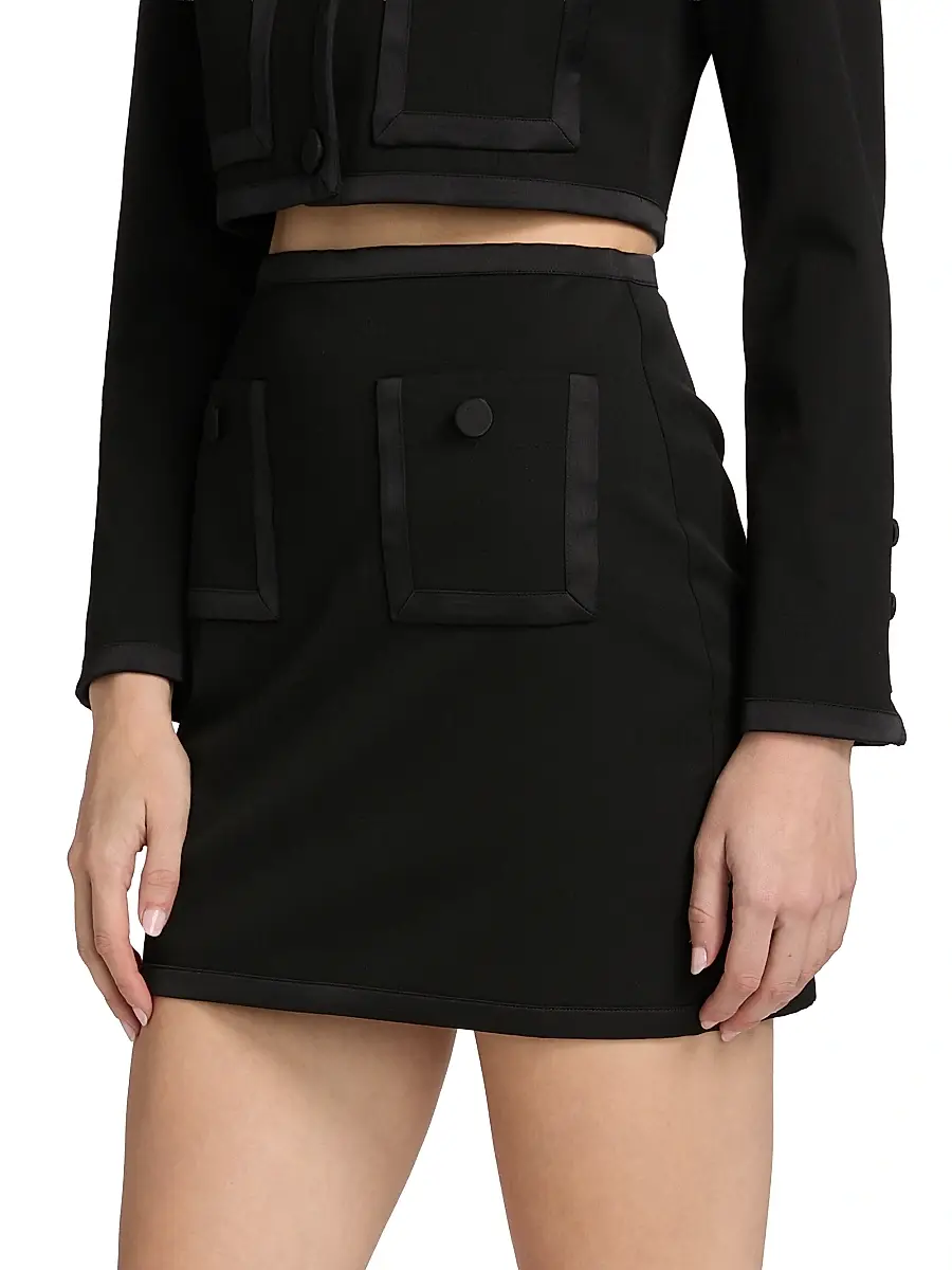 L'Agence Women's Cassiopeia Pocket-Detail Miniskirt | Thumbnail 4 L'Agence Women's Cassiopeia Pocket-Detail Miniskirt | Thumbnail 4