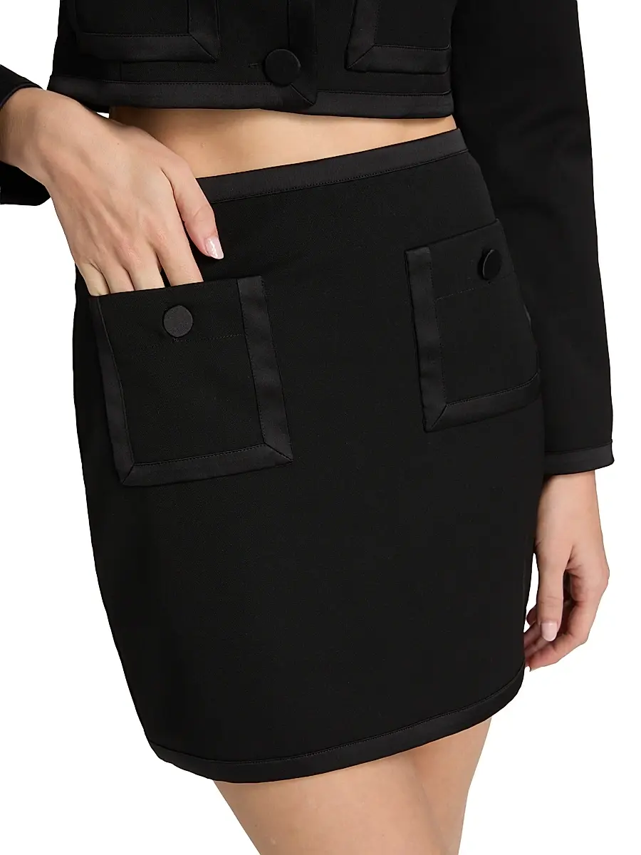 L'Agence Women's Cassiopeia Pocket-Detail Miniskirt | Thumbnail 6 L'Agence Women's Cassiopeia Pocket-Detail Miniskirt | Thumbnail 6