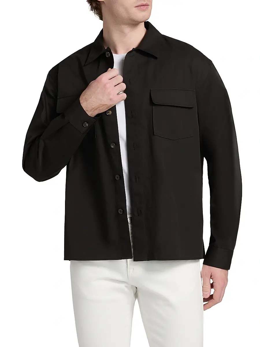 Frame Men's Washed Double Flap Pocket Overshirt | Thumbnail 3