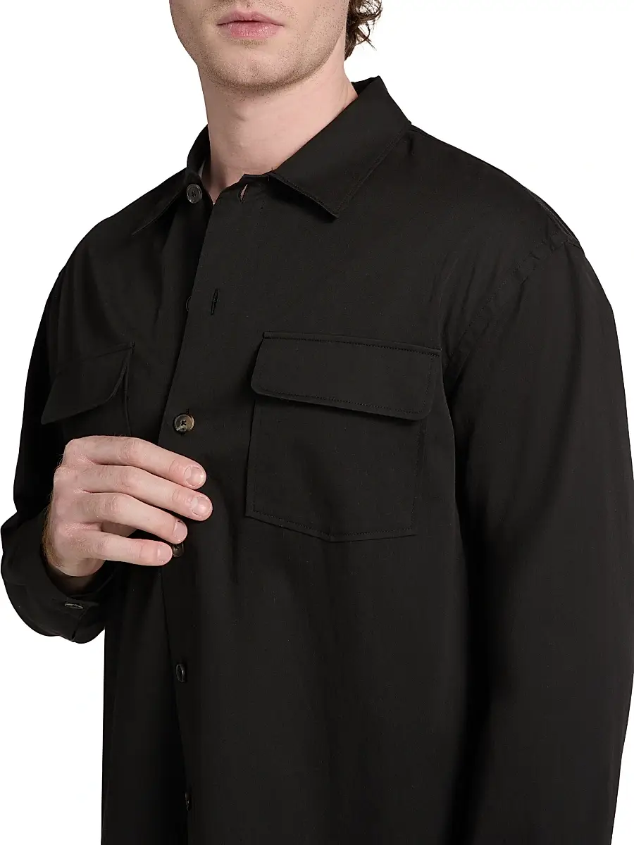 Frame Men's Washed Double Flap Pocket Overshirt | Thumbnail 6