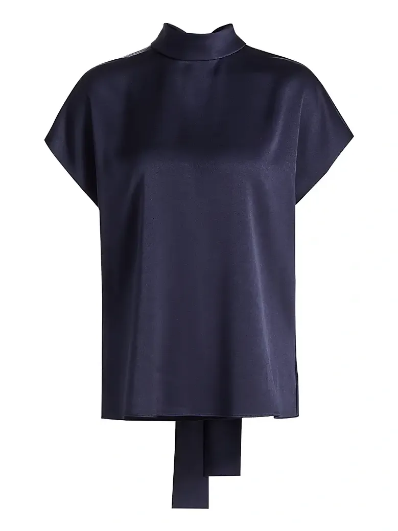 Women's Corey Tie-Detail Satin Blouse Women's Corey Tie-Detail Satin Blouse