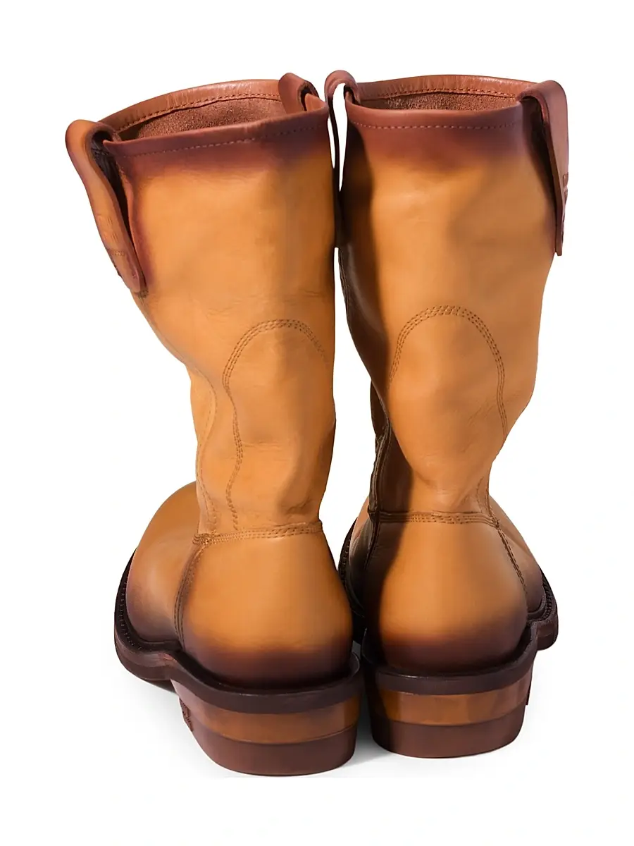 Miu Miu Women's Calf Leather Booties - Brown | Thumbnail 2