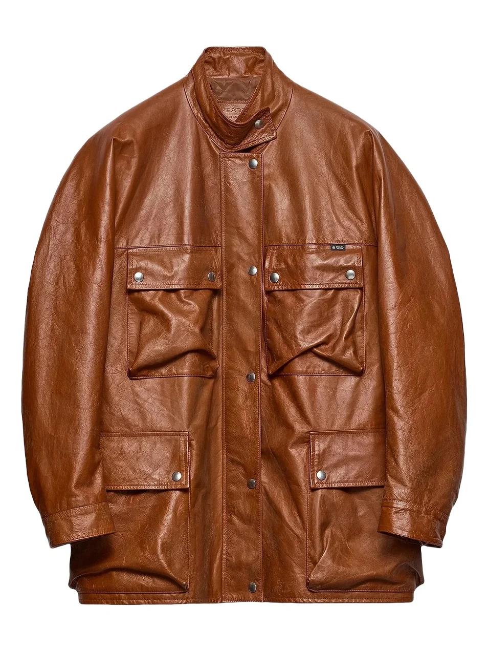 Women's Antiqued Leather Caban Jacket Women's Antiqued Leather Caban Jacket