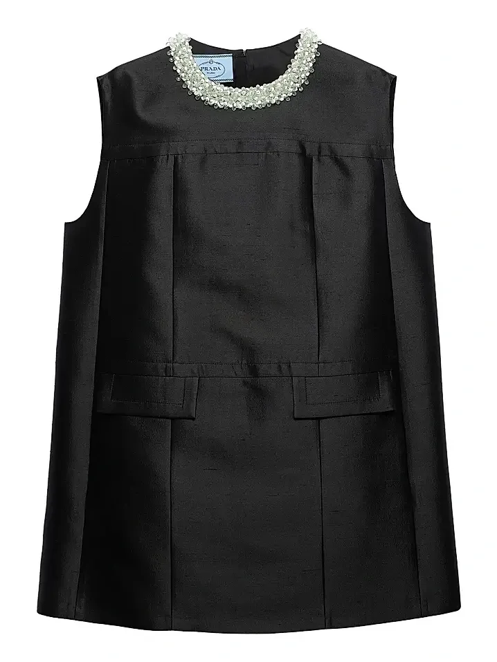 Women's Embroidered Double Shantung Dress Women's Embroidered Double Shantung Dress