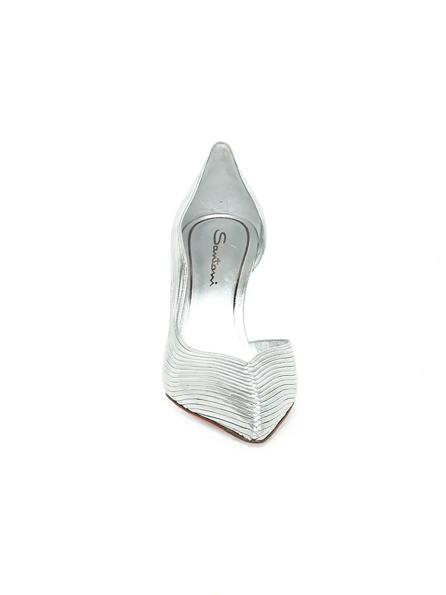 Santoni Women's Petal 90MM Metallic Leather Pumps | Thumbnail 3 Santoni Women's Petal 90MM Metallic Leather Pumps | Thumbnail 3