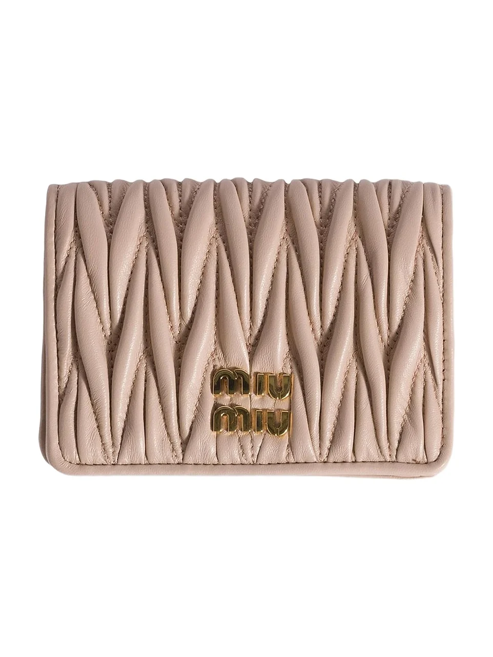 Miu Miu Women's Small Matelassé Nappa Leather Wallet