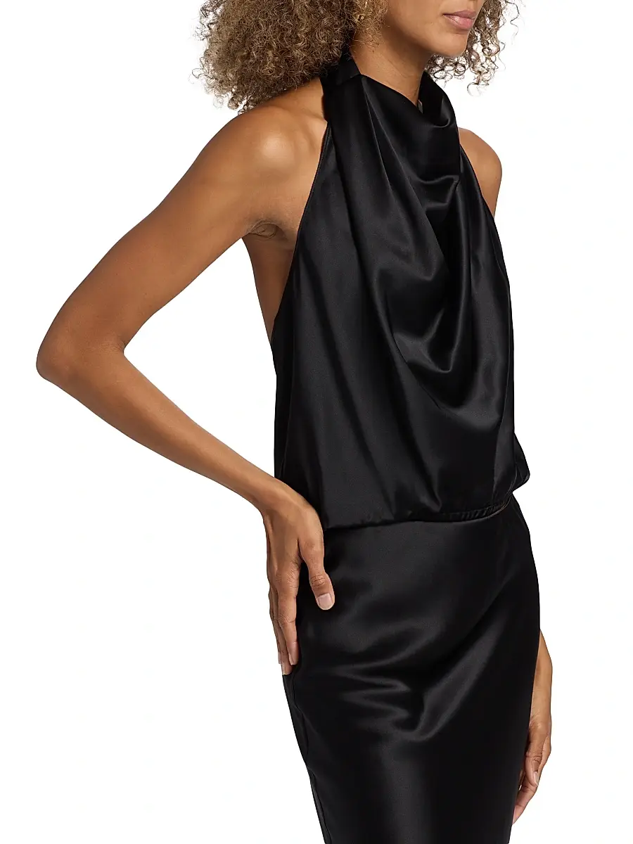 Ramy Brook Women's Libbie Silk Halterneck Top | Thumbnail 4 Ramy Brook Women's Libbie Silk Halterneck Top | Thumbnail 4