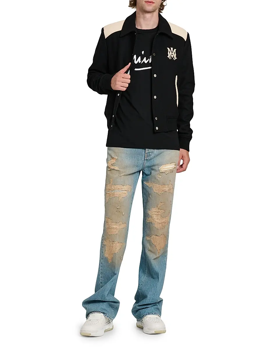 AMIRI Men's Ma Colorblock Wool-Blend Jacket | Thumbnail 2 AMIRI Men's Ma Colorblock Wool-Blend Jacket | Thumbnail 2