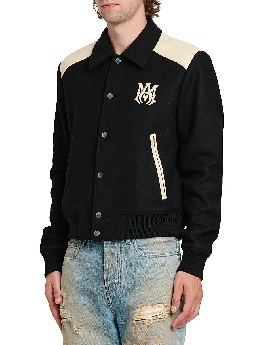 AMIRI Men's Ma Colorblock Wool-Blend Jacket | Thumbnail 4 AMIRI Men's Ma Colorblock Wool-Blend Jacket | Thumbnail 4