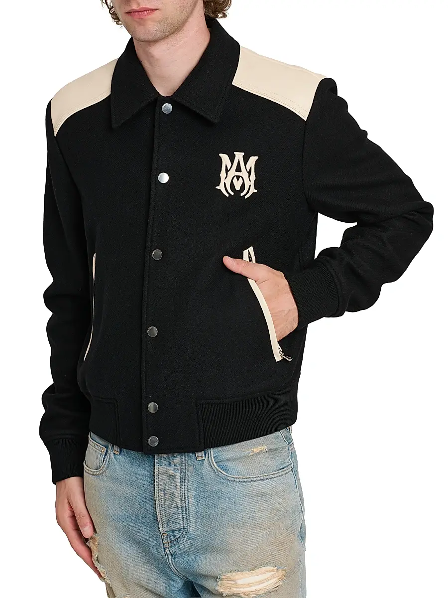 AMIRI Men's Ma Colorblock Wool-Blend Jacket | Thumbnail 6 AMIRI Men's Ma Colorblock Wool-Blend Jacket | Thumbnail 6