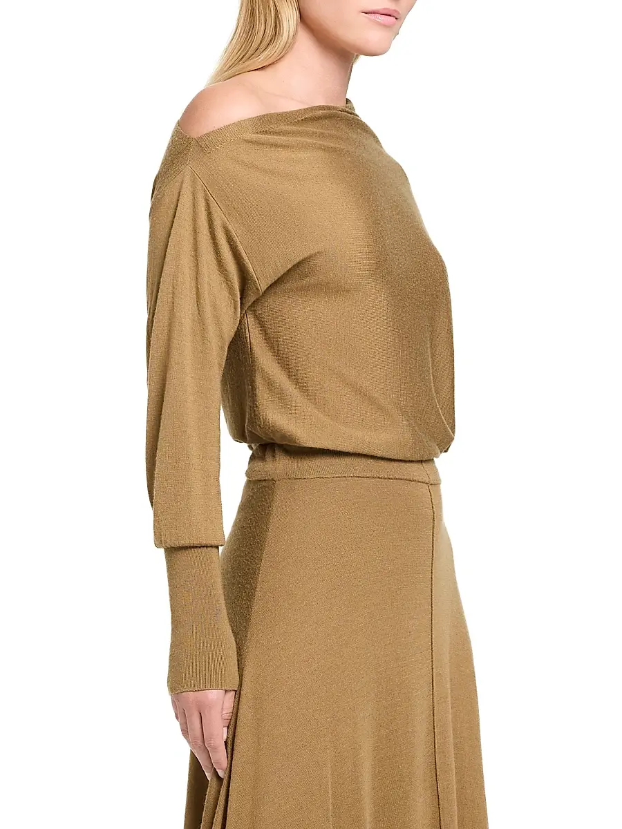 TWP Women's Cold Shoulder Wool-Silk Knit Top | Thumbnail 4 TWP Women's Cold Shoulder Wool-Silk Knit Top | Thumbnail 4