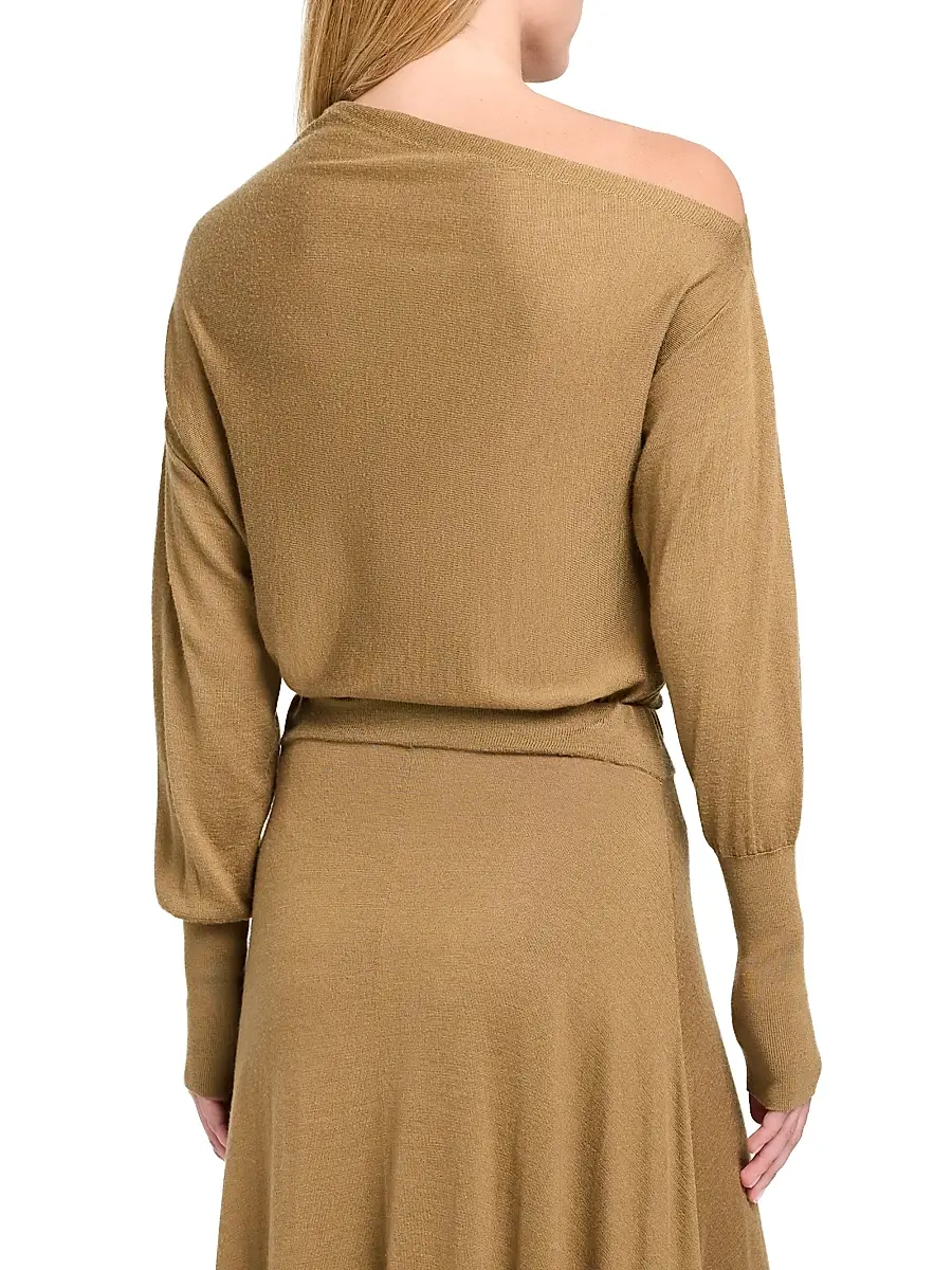 TWP Women's Cold Shoulder Wool-Silk Knit Top | Thumbnail 5 TWP Women's Cold Shoulder Wool-Silk Knit Top | Thumbnail 5