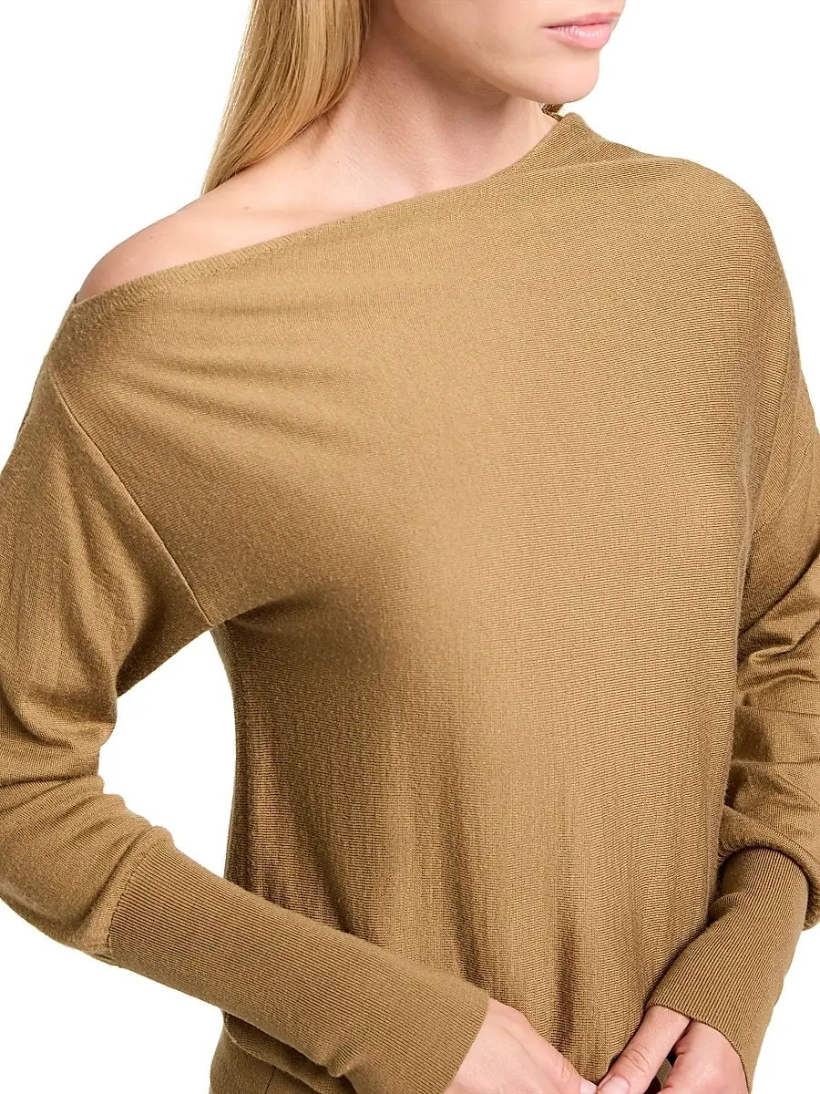 TWP Women's Cold Shoulder Wool-Silk Knit Top | Thumbnail 6 TWP Women's Cold Shoulder Wool-Silk Knit Top | Thumbnail 6