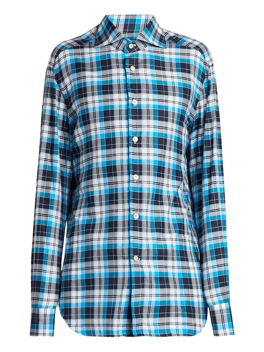 Men's Bold Plaid Cotton Shirt Men's Bold Plaid Cotton Shirt