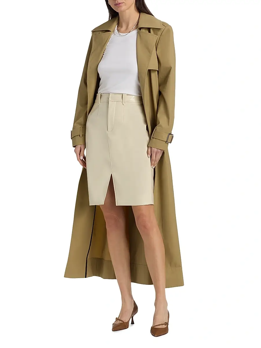 Toccin Women's Noelle Patent Faux-Leather Knee-Length Pencil Skirt | Thumbnail 2 Toccin Women's Noelle Patent Faux-Leather Knee-Length Pencil Skirt | Thumbnail 2