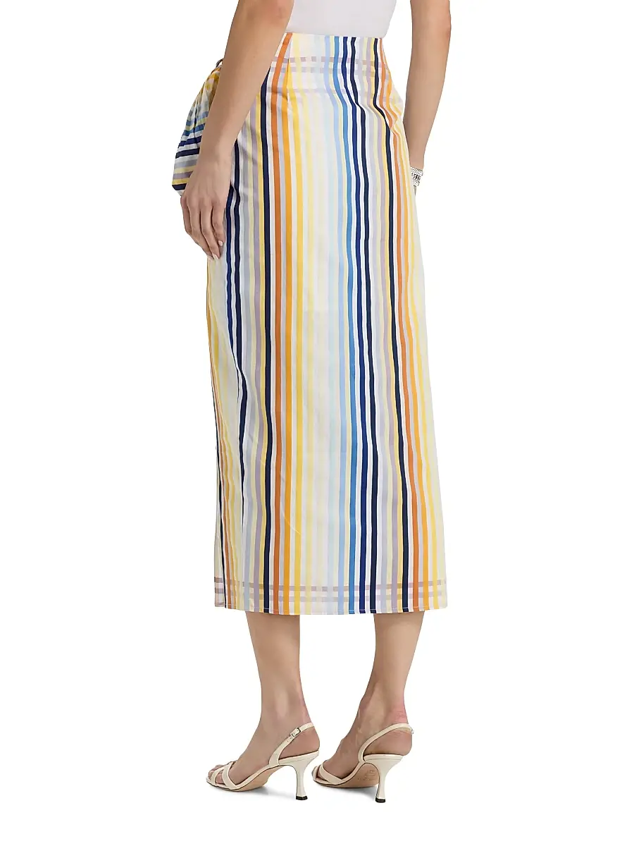 Toccin Women's Madison Striped Cotton Midi-Skirt | Thumbnail 5 Toccin Women's Madison Striped Cotton Midi-Skirt | Thumbnail 5